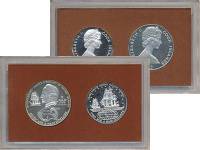 (1973, 2м) Набор монет Острова Кука 1973 год "Джеймс Кук"   PROOF в коробке